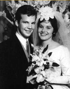 Karen Bergen with her husband, Bobby Vee, on their wedding day